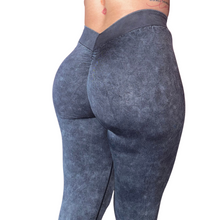 Load image into Gallery viewer, V cut black seamless leggings