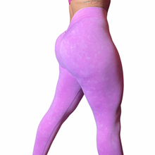 Load image into Gallery viewer, V back pink seamless leggings