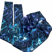 Load image into Gallery viewer, Blue/purple scrunch butt leggings