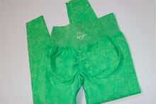 Load image into Gallery viewer, Neon green scrunch butt legging
