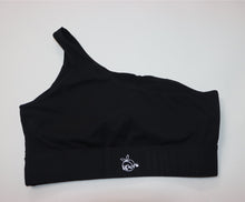 Load image into Gallery viewer, Single shoulder black bra