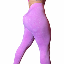 Load image into Gallery viewer, V back pink seamless leggings
