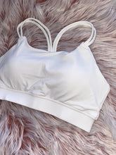 Load image into Gallery viewer, White soft padded sports bra
