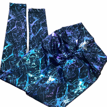 Load image into Gallery viewer, Blue/purple scrunch butt leggings
